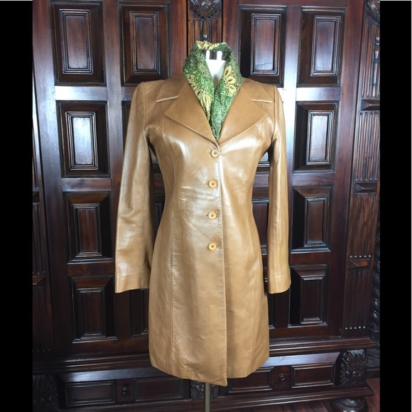 Identify Jackets & Blazers - Identify Brand Camel Color Leather Coat